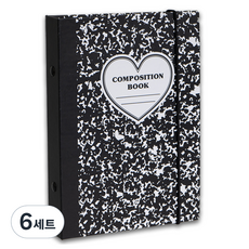 루카랩 컴포지션 아카이브 19R 6공 하드커버 + 밴드 세트, 블랙링 + 블랙, 6세트