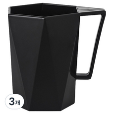 MONACO OLIVE 現代時尚漱口杯, 3個, 黑色