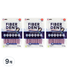 아스쿠 강아지 화이바덴트 덴탈껌, 블루베리, 60g, 9개