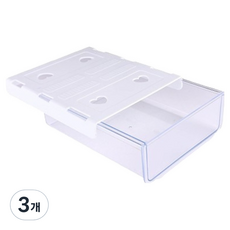 루네타 필수템 무타공 데스크 서랍, 화이트, 3개