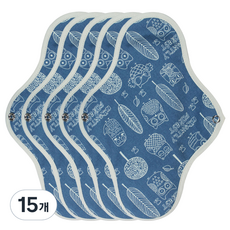 WIZLLY 棉質衛生棉 小鎮海軍藍, 大型, 1入, 15個