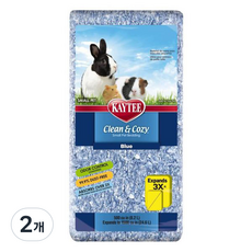 케이티 클린앤코지 소동물용 겨울용 베딩 블루, 24.6L, 2개