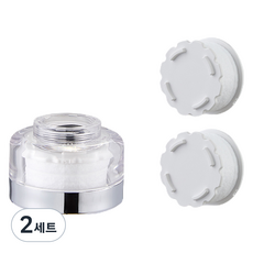 퓨어수 세면대용 필터 헤드 크롬 + 리필 필터 2p 세트, 2개