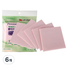 cell cleaner 超細纖維抗菌衛生抹布 粉紅色, 5個, 6個