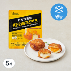 상신 치즈 대폭발 폭탄더블치즈카츠 (냉동), 240g, 5개