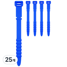 Rinablue 矽膠線材整理束帶, 25個, 海軍藍