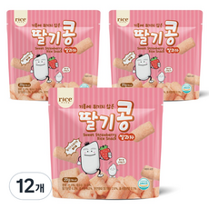 베베당 쌀과자 딸기콩, 20g, 12개, 딸기맛