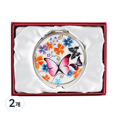 八福商會高級螺鈿手鏡 花, 混色, 2個