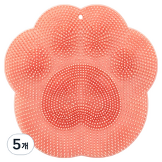 실리콘 풋 브러쉬 발세척 매트 30cm, 핑크, 1개입, 5개