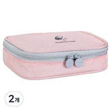 가정 상비약 보관 파우치 핑크, 2개