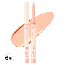 릴리바이레드 스마일리 아이 블렌딩 스틱, 6개, 매트01 뽀용피치