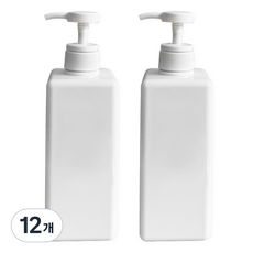 뉴앤룩 사각 리필용기 디스펜서 일반형 650ml, 02 화이트, 12개