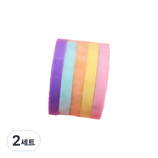 浪漫日常彩虹紙膠帶 5種組 1.2mm, 2組, 混色