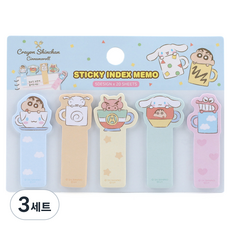 산리오 시나모롤 짱구는 못말려 인덱스 점착메모지 세트 컵디자인, 3세트