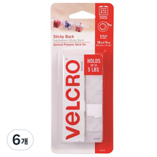 VeLCRO 威扣 一般捲式白色膠帶, 6個