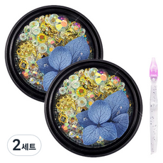 Nail Room 花朵水鑽美甲飾品 2入組, 01, 2個