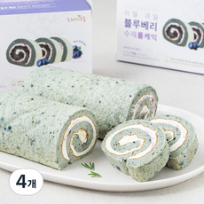 프레시오늘 신선냉장 리얼 과일 블루베리 수제 롤케익, 250g, 4개