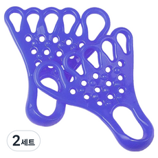 Herbzen 全身清爽足部健康腳趾帶夾 雙腳穿戴套組 藍色, 2套