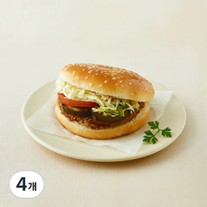 프레시오늘 신선냉장 우리야채 한돈 오리지널 수제버거, 160g, 4개