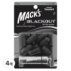 Macks 블랙아웃 귀마개, 4개, 14개입