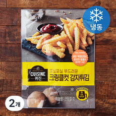 퀴진 크링클컷 감자튀김 (냉동), 650g, 2개