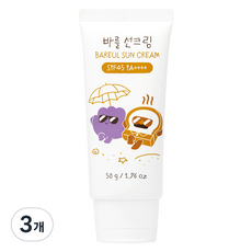 FRANKLIIN 브레드이발소 아기 바를 선크림 SPF45 PA++++, 3개, 50ml