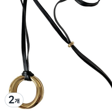 Czaque 幾何圓形拉墜項鍊 金色 41~50cm 2025-169, 2個