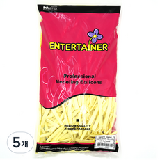 네오텍스 260N 요술풍선 100p, 파스텔매트옐로우, 5개