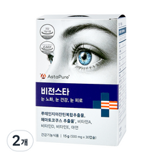 나우케어 비전스타 루테인지아잔틴 5 : 1 루테인 아스타잔틴 눈영양제 15g, 2개, 30정