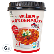 Samsiokki WONDER BBO-GGI 香辣杯裝辣炒年糕, 120g, 6個