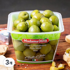 마다마올리바 카스텔베트라노 그린올리브, 480g, 3개