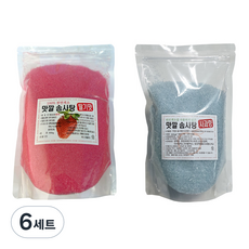 가정용 솜사탕기계 전용 맛깔 설탕 30인분 딸기향 300g + 사과향 300g 세트, 6세트