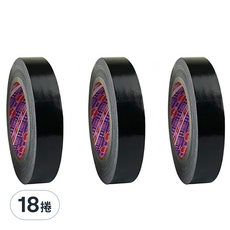 大力膠帶 防水布膠帶 24mm x 25m 黑色, 18捲