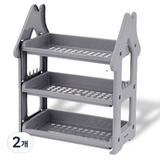 Market Plan 居家整理架 3層, 灰色, 2個