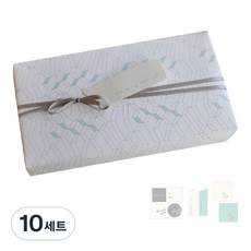 디비디디자인 랩핑 페이퍼 선물포장 세트, Lucid, 10세트