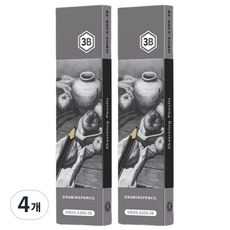 Allode Soft專業繪圖鉛筆 TYPE06 12入, 3B, 4個