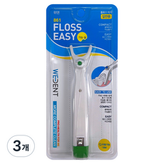 WEDENT 威登 Floss-easy 支架型細線牙線棒 綠色, 22mm, 3個, 1入