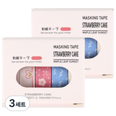 포텐키트 이쁜 데코테이프 1cm x 2m 5롤 x 2p 세트, 타입3, 3세트