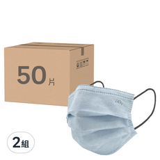 KOgi 宏瑋 滿版醫療口罩, 冰河銀灰色, 50片, 2組