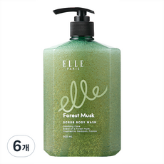 ELLEPARIS 스크럽 바디워시 포레스트머스크향 [여드름 기능성], 6개, 500ml