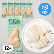 굽네 로드닭 훈제 닭가슴살 슬라이스 제로 (냉동), 100g, 1개입, 12개