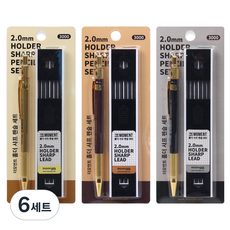 POPO FANCY 木工製圖 粗款 2.0 The Moment 工程筆 + 筆芯組, 6套, 2mm