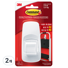 3M Command 無痕 3M 多用途掛鉤 JUMBO, 2個, 白色