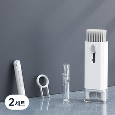 Just Pick多功能鍵盤耳機清潔多功能清潔刷組, 2組, 白色