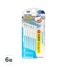 Shallop 刷樂 抗敏牙間刷 超纖細SSSS L型, 0.6mm, 15支, 6組