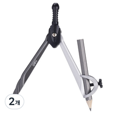 deLi 得力 鉛筆式攜帶型圓規 銀色, 2個