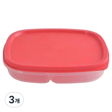 팬톤 업소용 멀티 도시락통 식당 칸막이 칸칸이 나눔 반찬통 사각 미니 3칸, 3개, 1개입