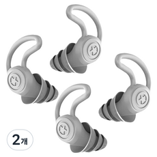 DK ONE 現代防噪音耳塞 灰色 1.7 x 1.4 cm, 2個, 4入
