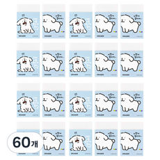 몰티즈 잘지워지는 사각 지우개, 무지개똥, 60개