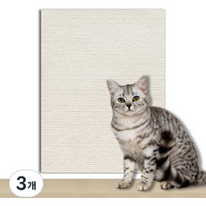 KODACHIEF 고양이 애묘 긁힘 방지 냥냥 앙증 스크래쳐 매트, 39 베이지, 3개